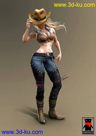 极致好身材牛仔MM未塌陷模型下载的图片