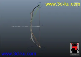 3D打印模型MAYA绑定好的弓！的图片