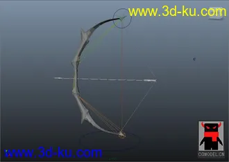 3D打印模型MAYA绑定好的弓！的图片