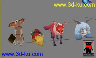 3D打印模型《丝路传说》游戏人物、宠物、道具合集的图片