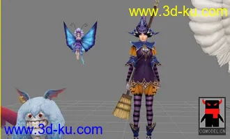 3D打印模型《丝路传说》游戏人物、宠物、道具合集的图片