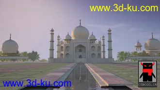 印度旅游胜地-泰姬陵3D模型下载的图片