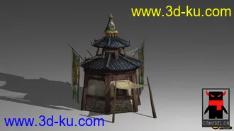 【剑灵】场景建筑模型分享带法线含obj的图片