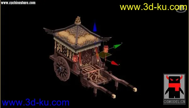 斗战神场景物件模型马车的图片1