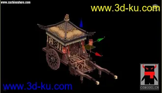 斗战神场景物件模型马车的图片