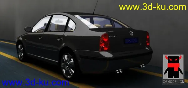大众帕萨特汽车渲染   maya汽车模型下载的图片2