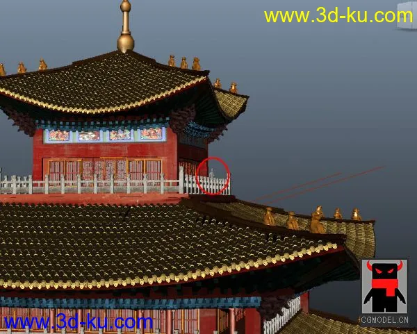 中式建筑模型的图片1