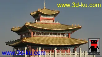3D打印模型中式建筑的图片