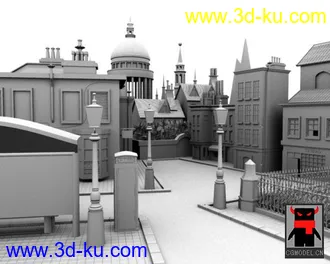 3D打印模型近代欧式建筑的图片