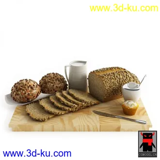 3D打印模型早餐吃的糕点的图片