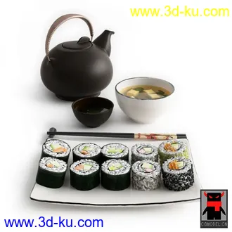 3D打印模型吃的寿司水果冰淇淋汤火鸡等的图片