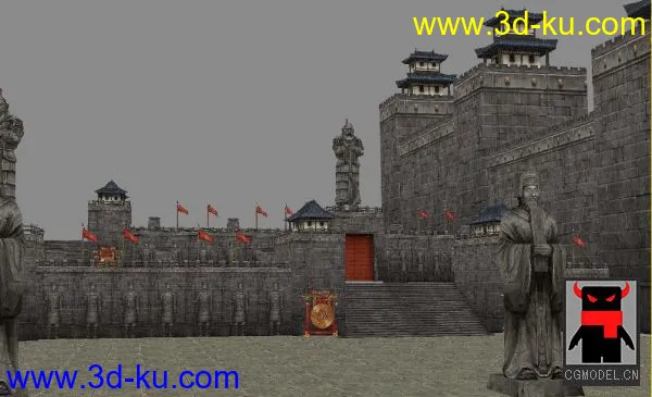 《丝路传说》游戏 秦始皇陵入口（局部）模型的图片2