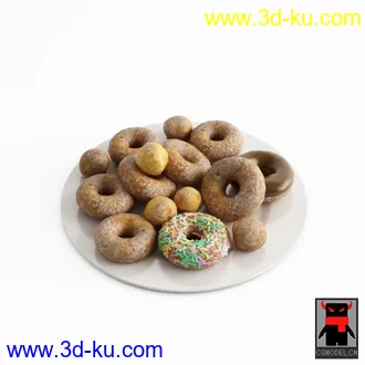 3D打印模型吃的沙拉披萨汉堡果汁等的图片