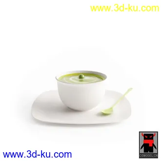 3D打印模型吃的沙拉披萨汉堡果汁等的图片