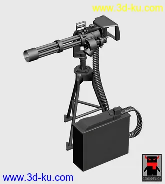 3D打印模型重机枪的图片