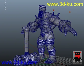 3D打印模型影视级别的，有贴图材质兽人的图片