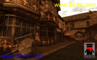 3D打印模型Medieval Market Place中世纪小镇市场的图片