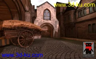 3D打印模型Medieval Market Place中世纪小镇市场的图片