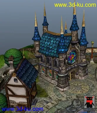 3D打印模型古代城堡还有骑士国王士兵_maya的图片