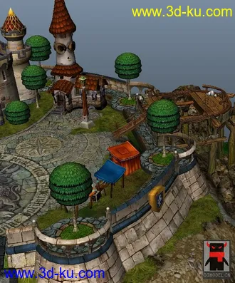 3D打印模型古代城堡还有骑士国王士兵_maya的图片