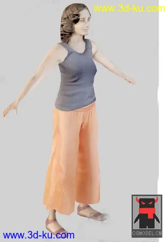 3D打印模型虚拟现实人物女的图片