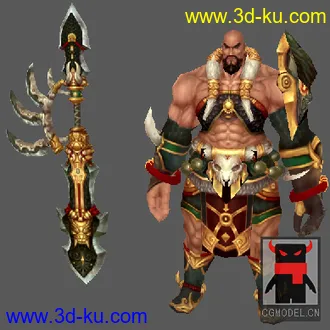 3D打印模型典韦的图片
