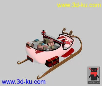 3D打印模型圣诞节合集：骑乘麋鹿、雪橇、鹿、雪人、礼物的图片