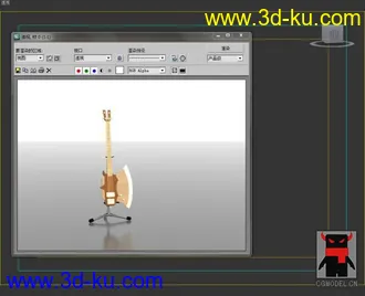 3D打印模型四把个性吉他的图片
