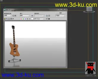 3D打印模型四把个性吉他的图片