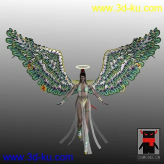 3D打印模型圣诞节的礼物 猎天使魔女 天使装的图片
