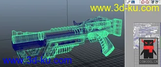 3D打印模型霸气的一把科幻武器 高模+UV的图片