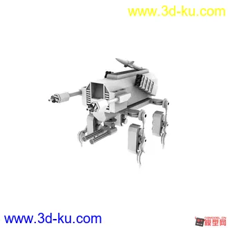 3D打印模型霸气的一把科幻武器 高模+UV的图片