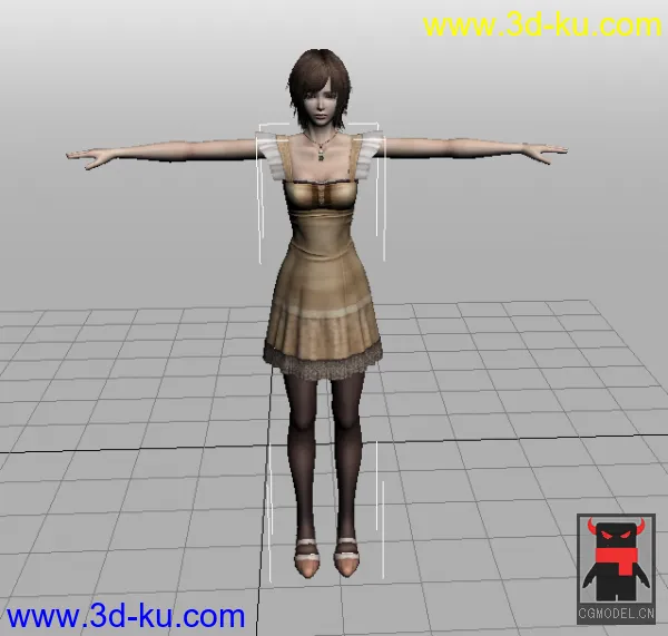 虚拟游戏模型连衣裙女的图片1