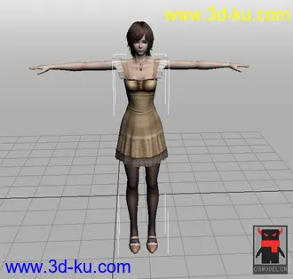 虚拟游戏模型连衣裙女的图片