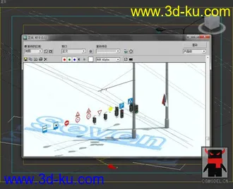 3D打印模型电线杆。路标的图片