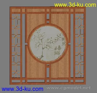 3D打印模型明清古典屏风的图片