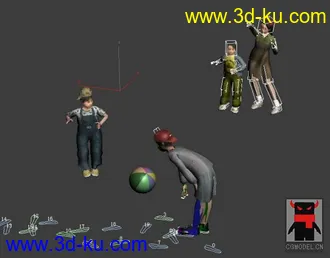 3D打印模型小孩戏耍的图片