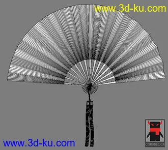 3D打印模型古典扇子的图片