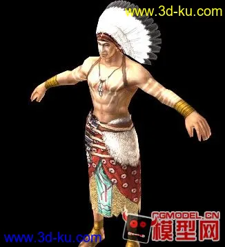 改造过的印第安人模型，有贴图，希望大家喜欢的图片