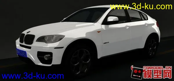 宝马X6 maya渲染  第一次渲染白色的车  感觉一般  继续努力模型的图片2