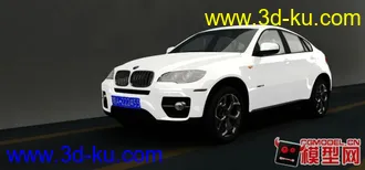 3D打印模型宝马X6 maya渲染  第一次渲染白色的车  感觉一般  继续努力的图片