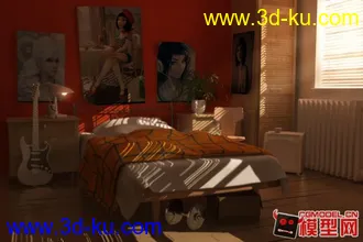 3D打印模型卧室.mb的图片