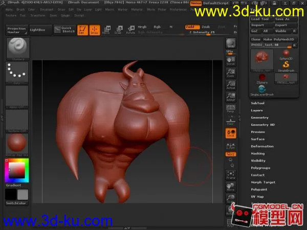 小胖妞之香肠小王子 zbrush模型下载的图片2