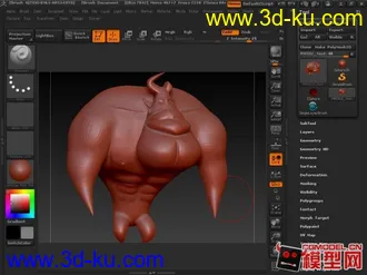 小胖妞之香肠小王子 zbrush模型下载的图片