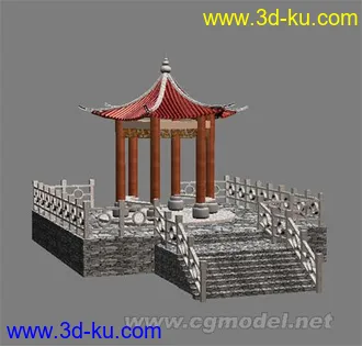 3D打印模型凉亭的图片