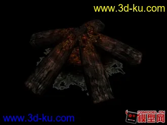 3D打印模型给大家一个随手做的火堆，需要的拿哈~的图片