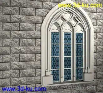 3D打印模型欧式风格窗户的图片