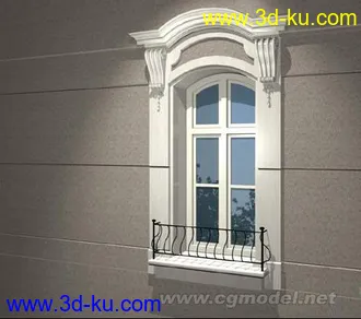 3D打印模型欧式风格窗户的图片