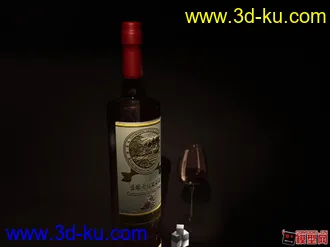 3D打印模型红酒和一个钻石的图片