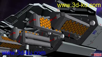 3D打印模型高达0083中的RX-78GP03D石斛兰（颜色贴图+法线贴图）的图片